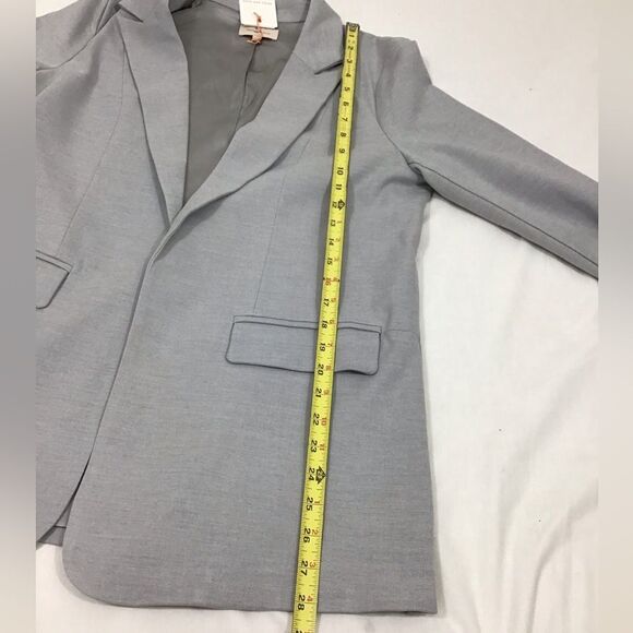 Skies Are Blue Gray Size Large Open Oversized Blazer New - Picture 9 of 9